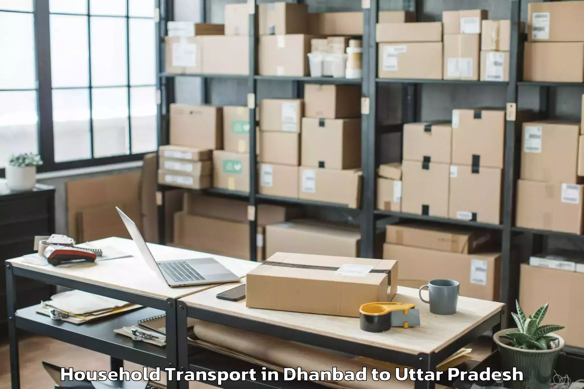 Get Dhanbad to Machhali Shahar Household Transport